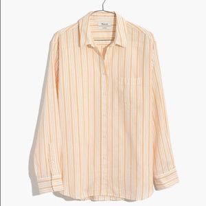 Madewell Oversized Ex-BF Shirt: Glenn Stripe